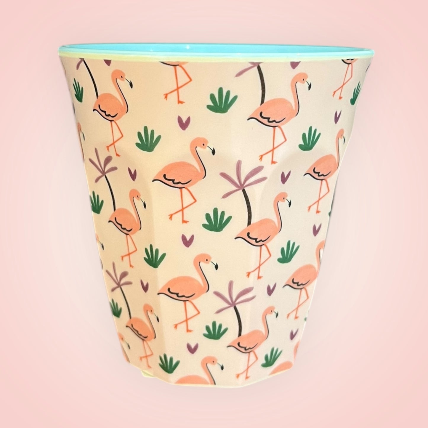 Rice drinkbeker M flamingo 9x9cm 300ml