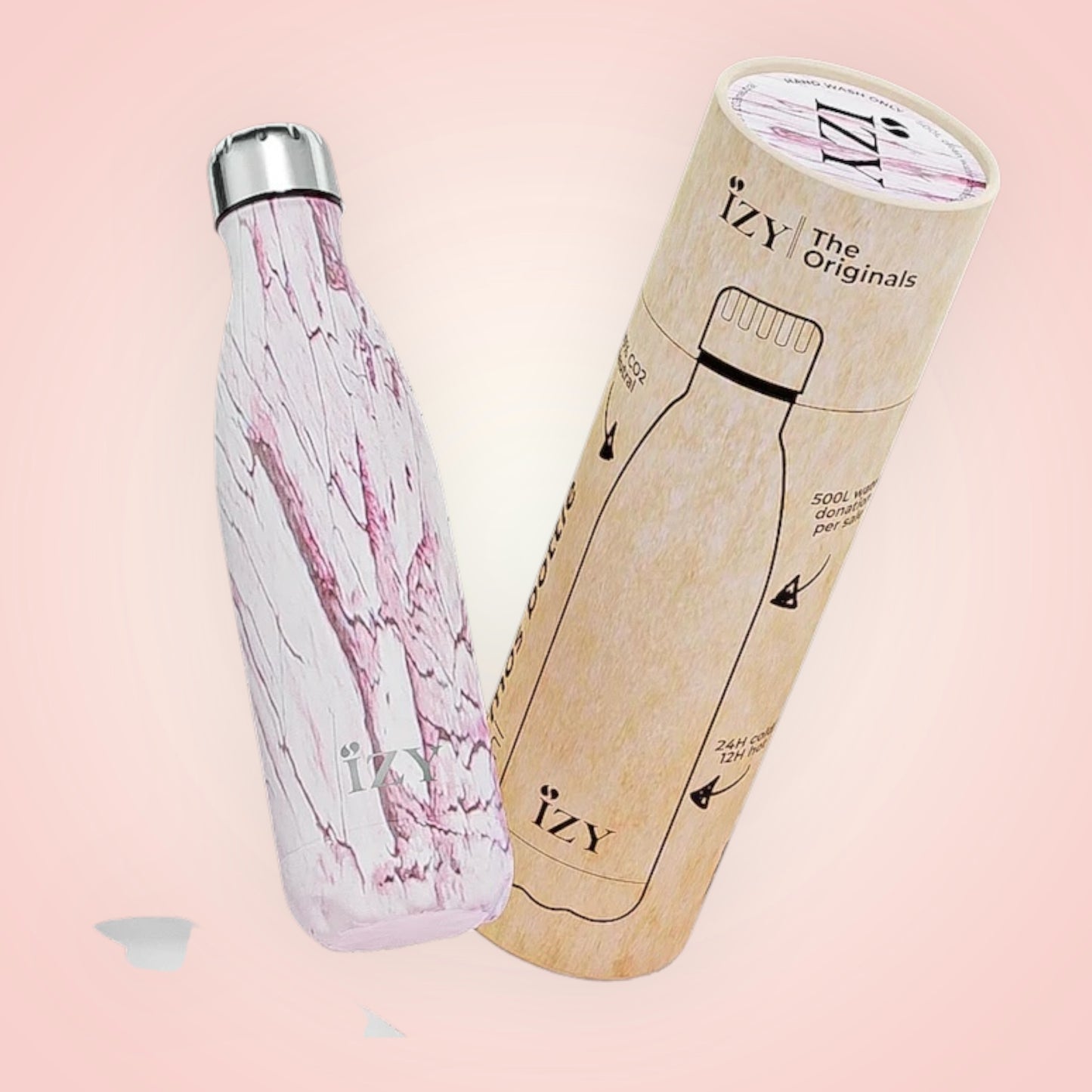 Thermosfles design roze