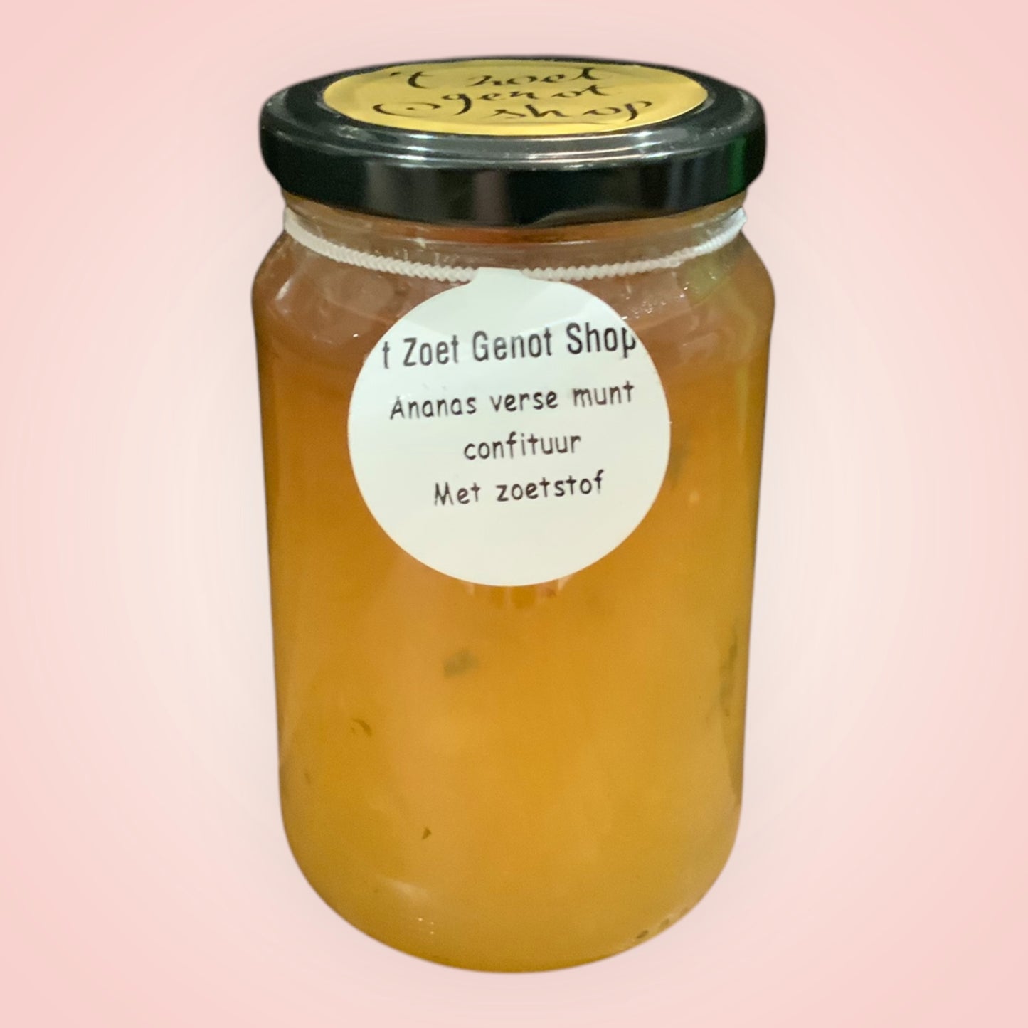 Suikerarme confituur ananas met verse munt 375ml