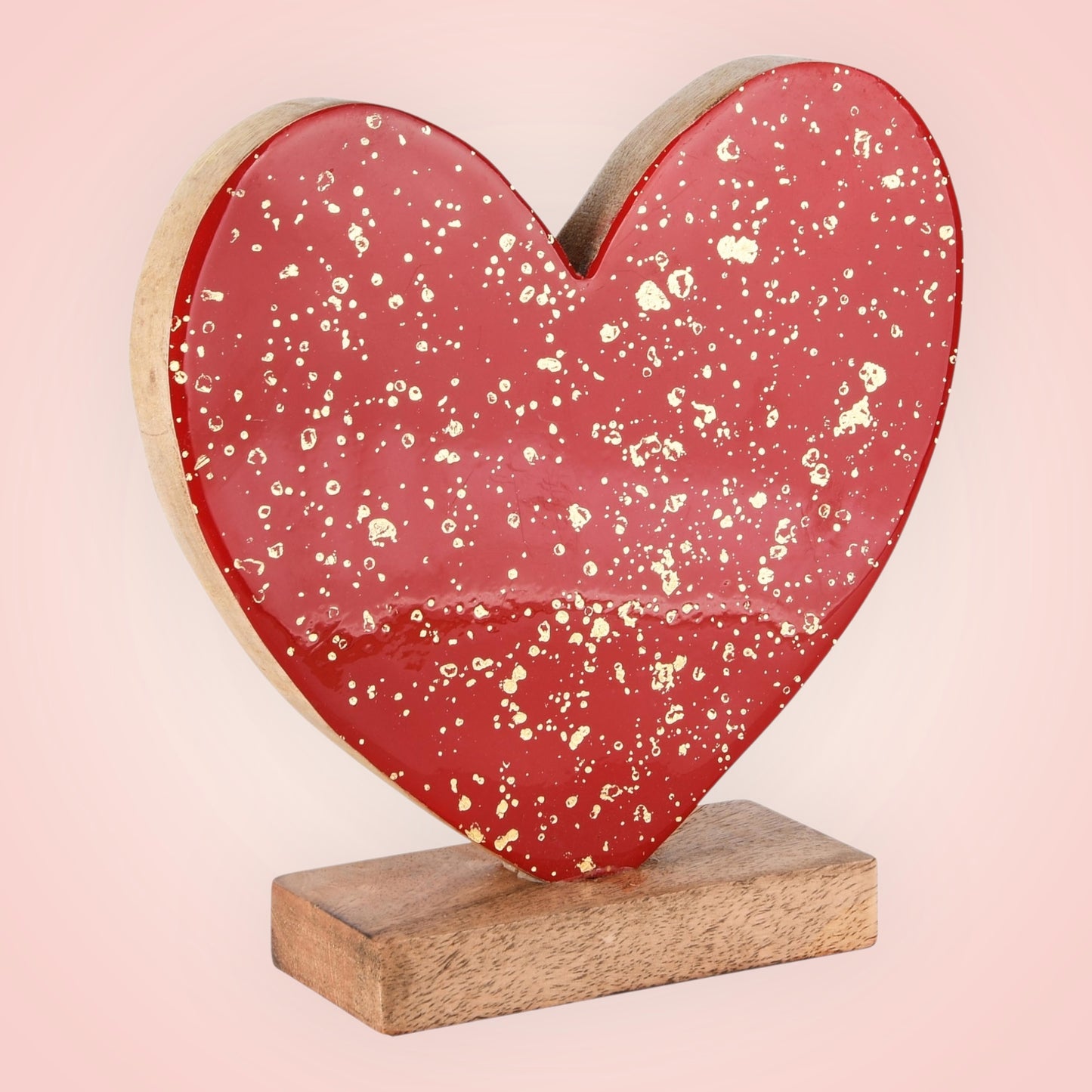 Houten ❤️ goud gespikkeld