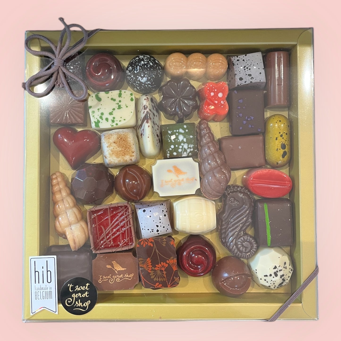 Luxe vensterdoosje nr 2 handgemaakte pralines