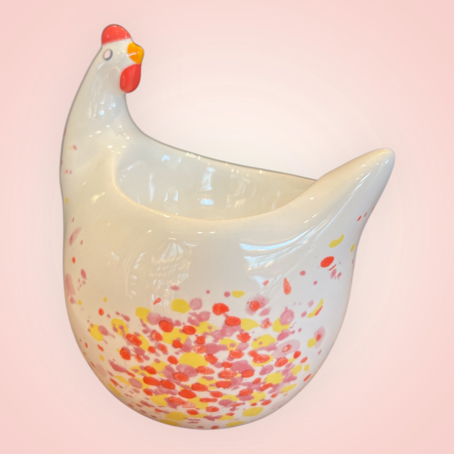 Eierdopje kleurrijk kipje