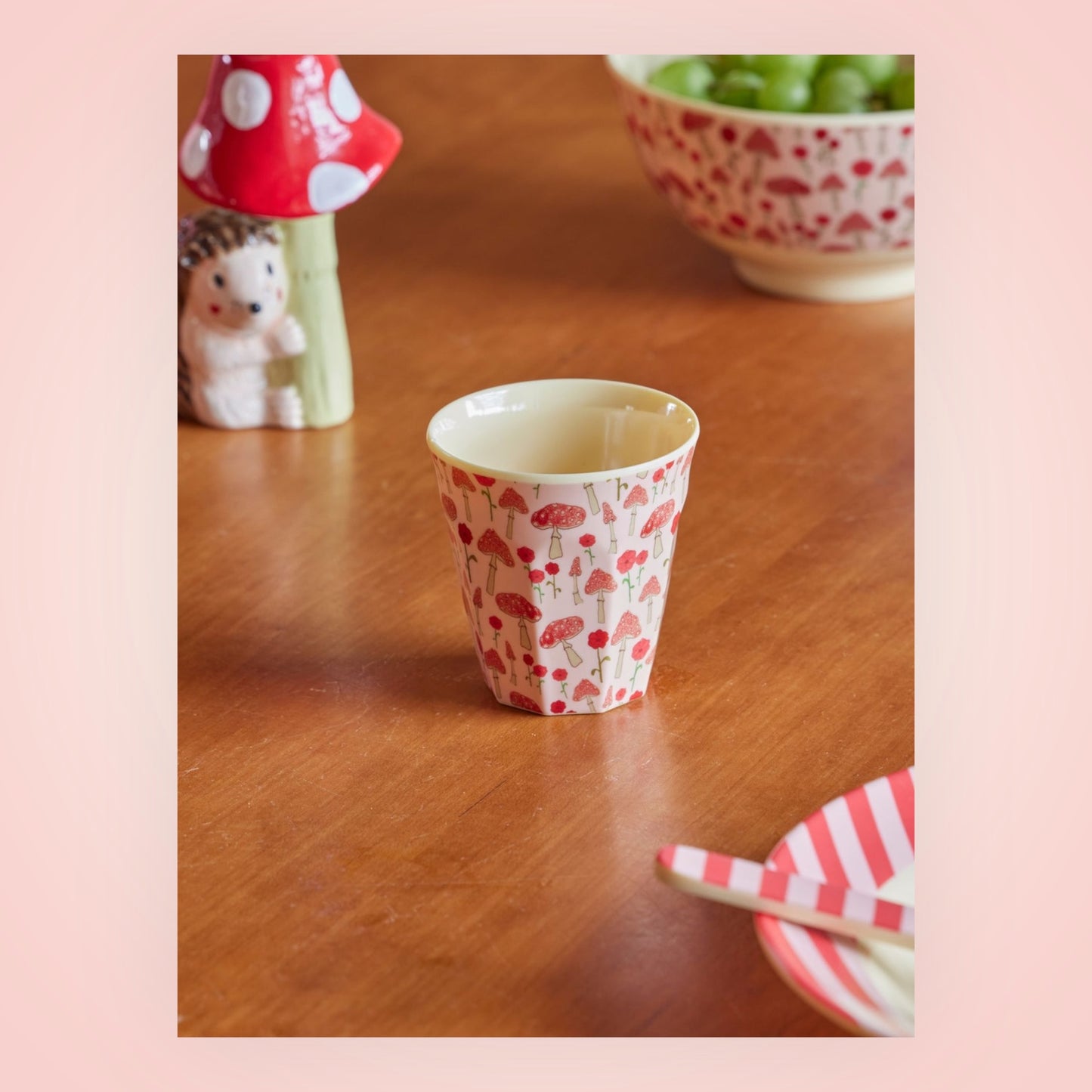 Rice drinkbeker S mushrooms 7,5x7,5cm 160ml