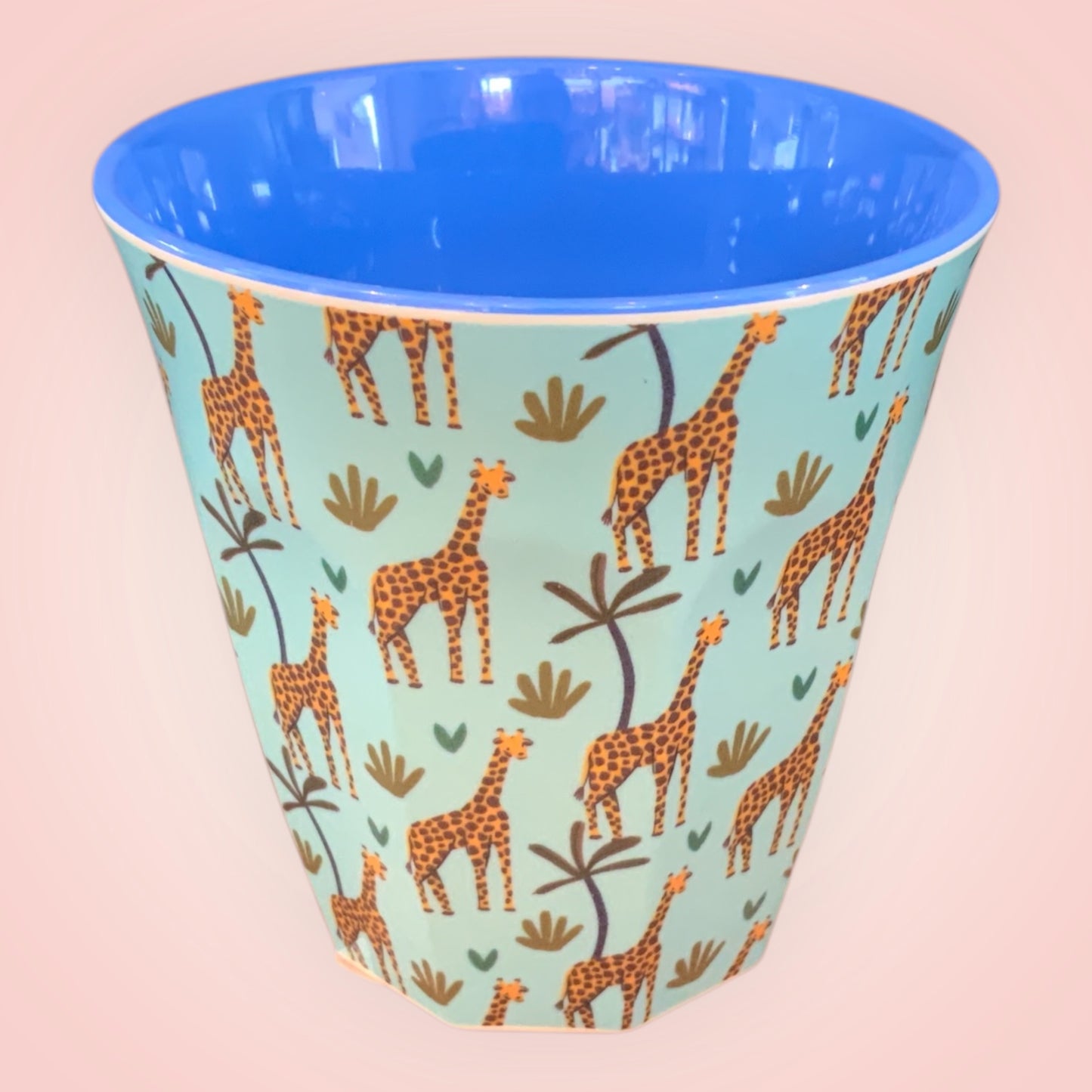 Melamine beker M giraffen 9x9 cm 250ml