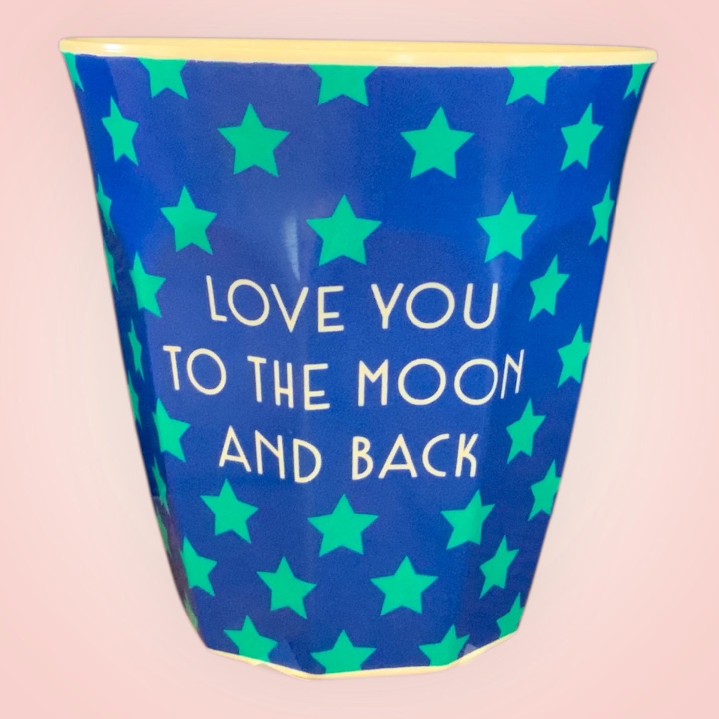 Rice beker M , love you to the moon and back 9x9 cm 250ml