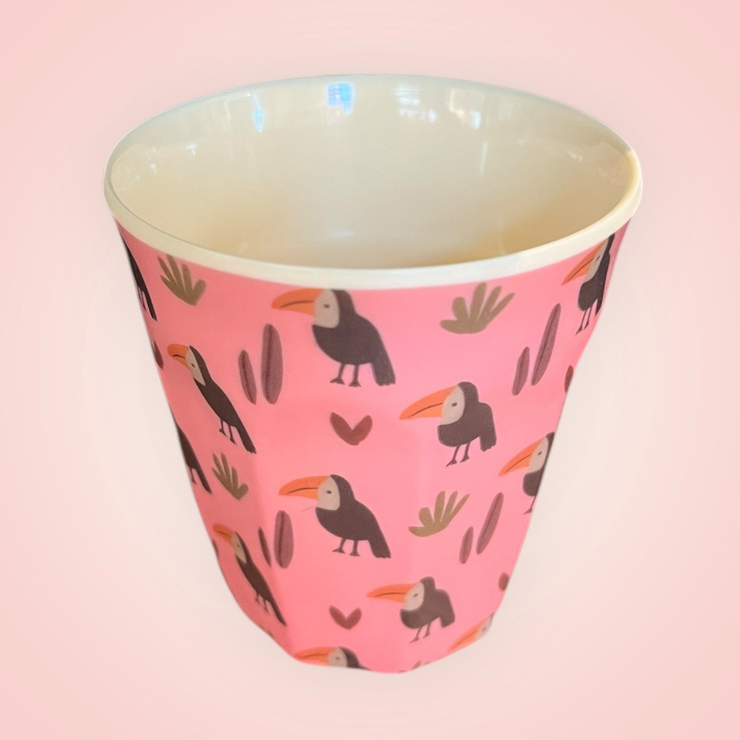 Rice drinkbeker S Toekan roos 7,5x7,5cm 160ml