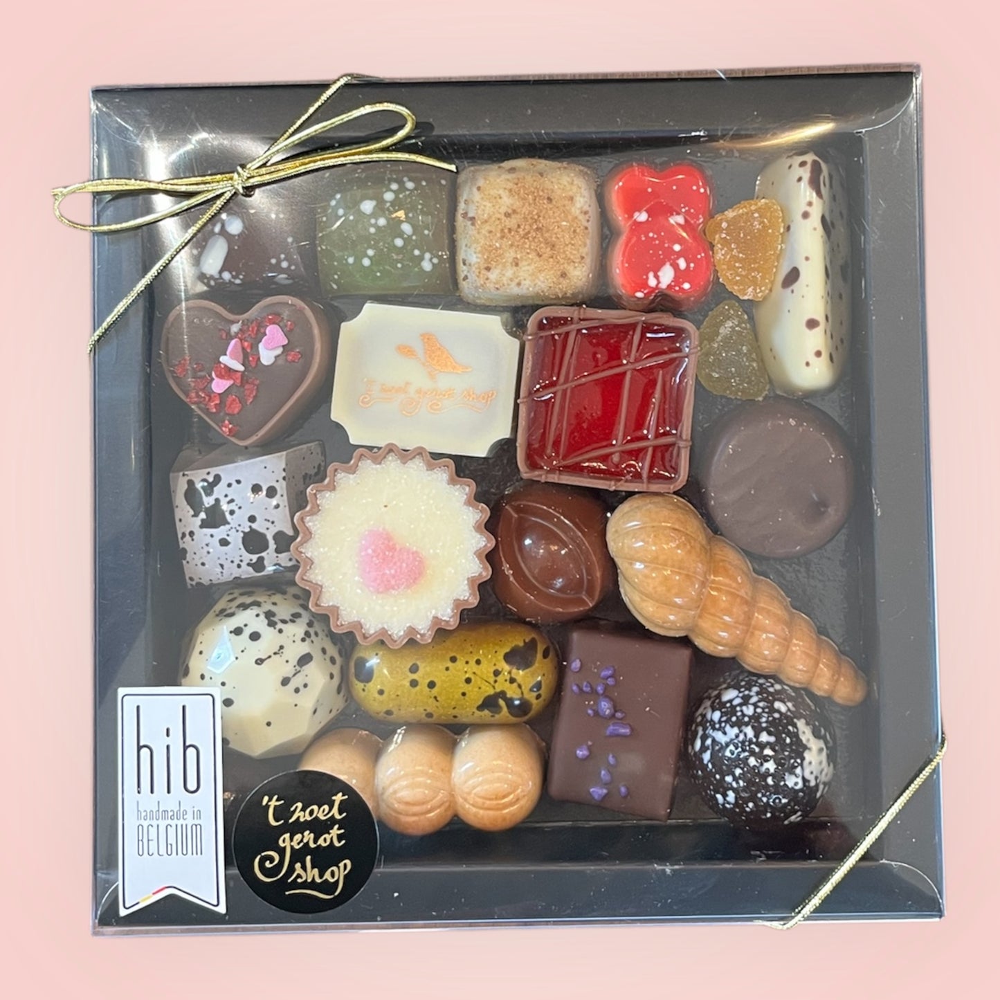 Luxe vensterdoosje nr 1 handgemaakte pralines