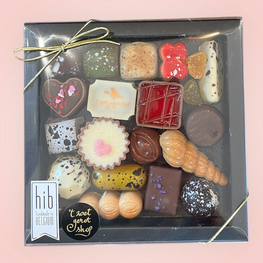 Luxe vensterdoosje nr 1 handgemaakte pralines