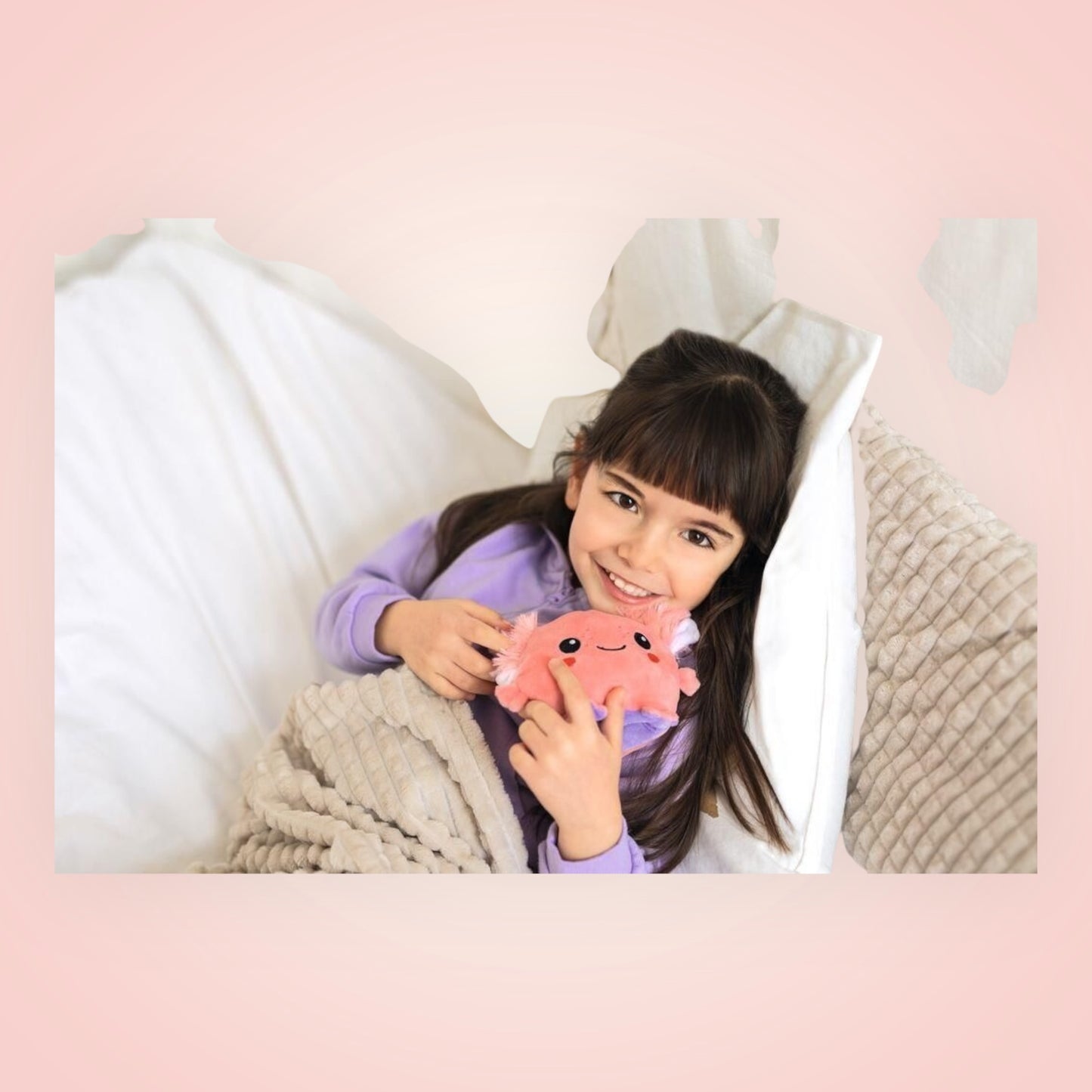 Pluizige omkeerbare knuffel