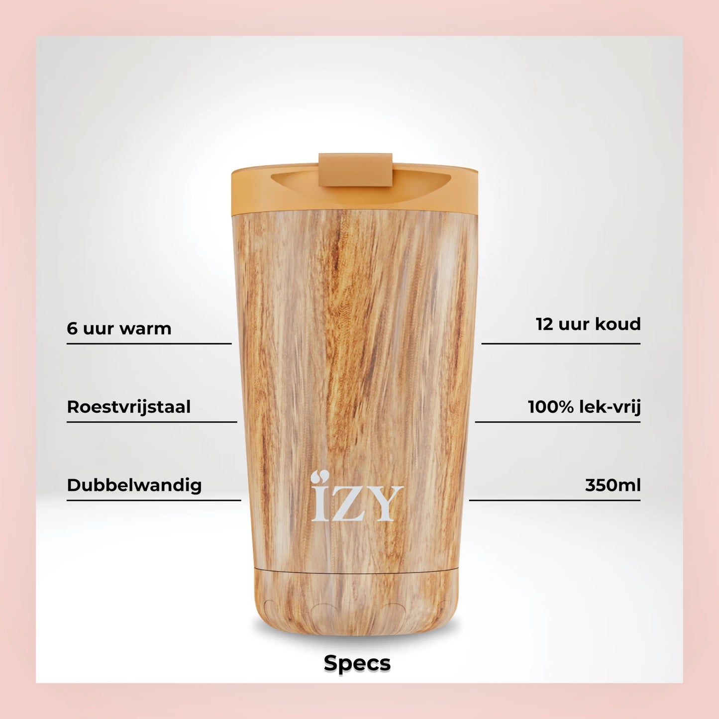 Thermosbeker - Design Brown - 350ML