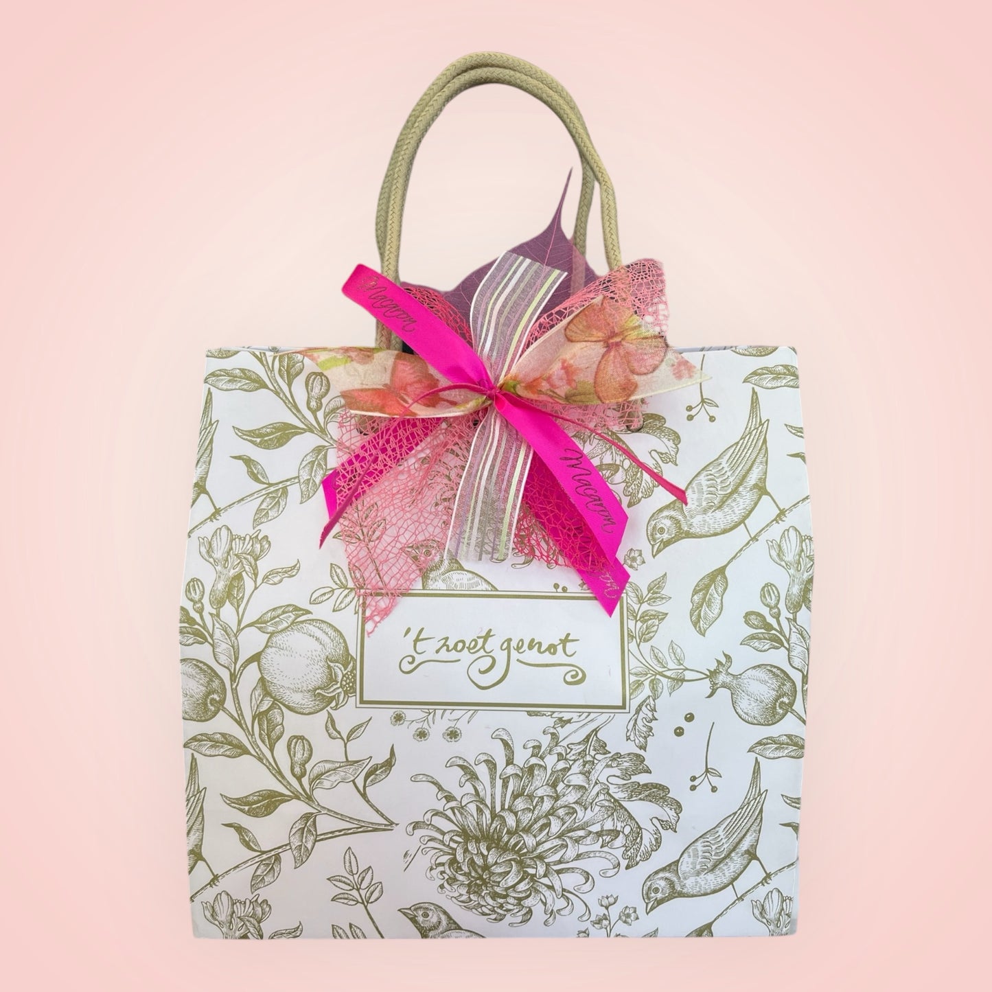 Cadeauzak Klein zoet genot shop roos