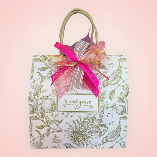 Cadeauzak Klein zoet genot shop roos