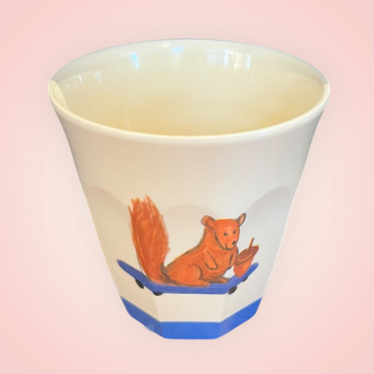 Rice drinkbeker S eekhoorn skateboard 7,5x7,5cm 160ml