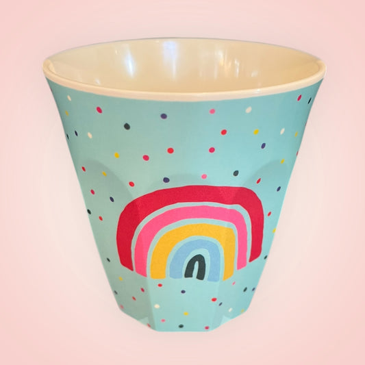 Rice drinkbeker M regenboog 9x9cm 300ml