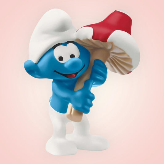Smurf met gelukspaddenstoel