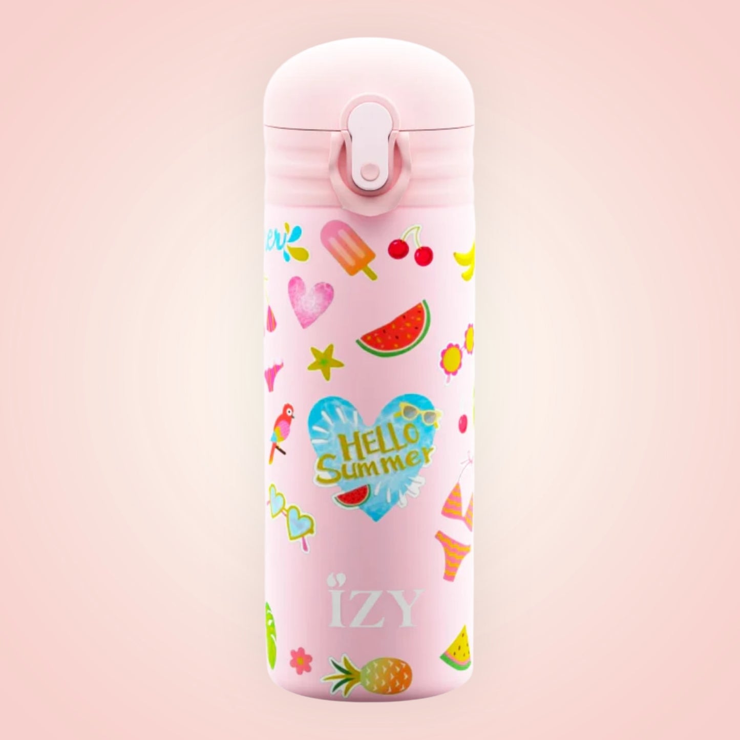 Drinkfles kids roze zomer