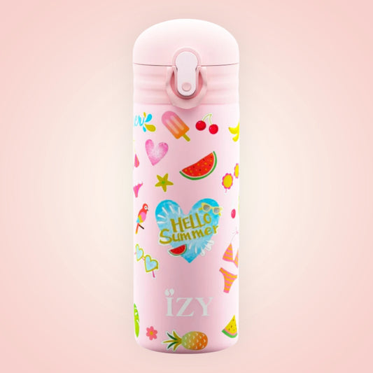 Drinkfles kids roze zomer