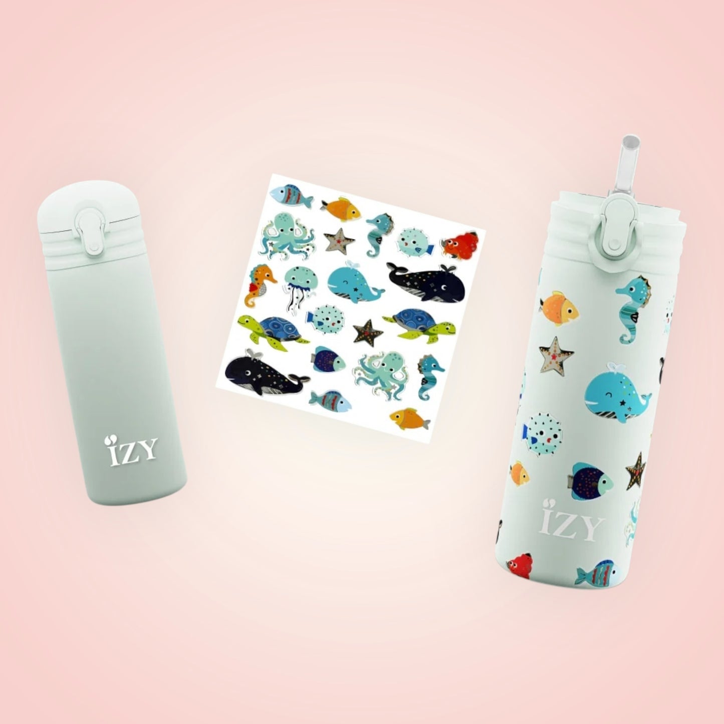 Drinkfles kids groen zeeleven