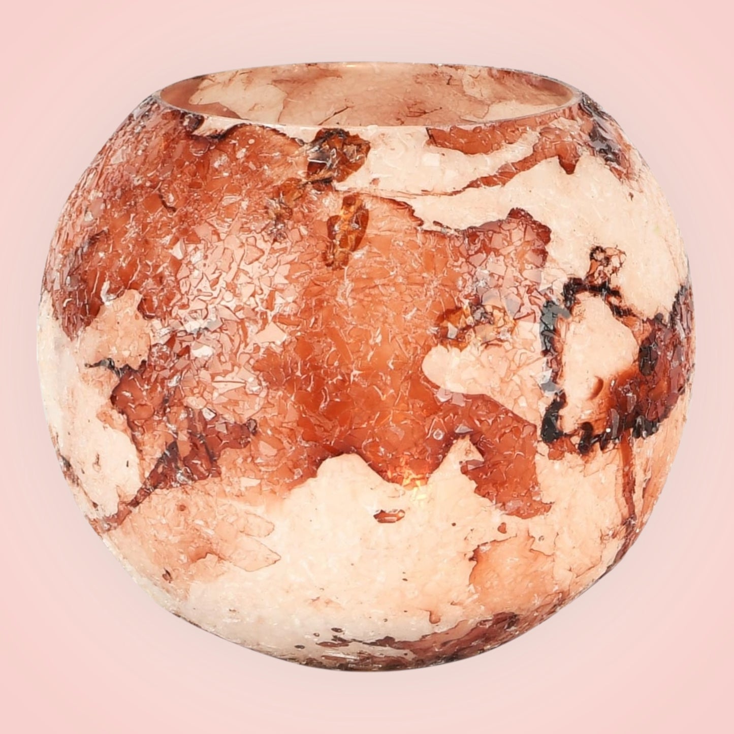 Theelichthouder Peach