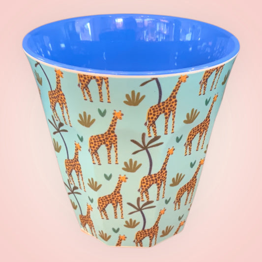 Melamine beker M giraffen 9x9 cm 250ml