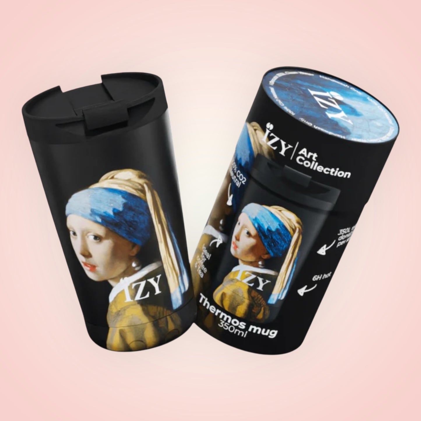 Thermosbeker meisje met de parel