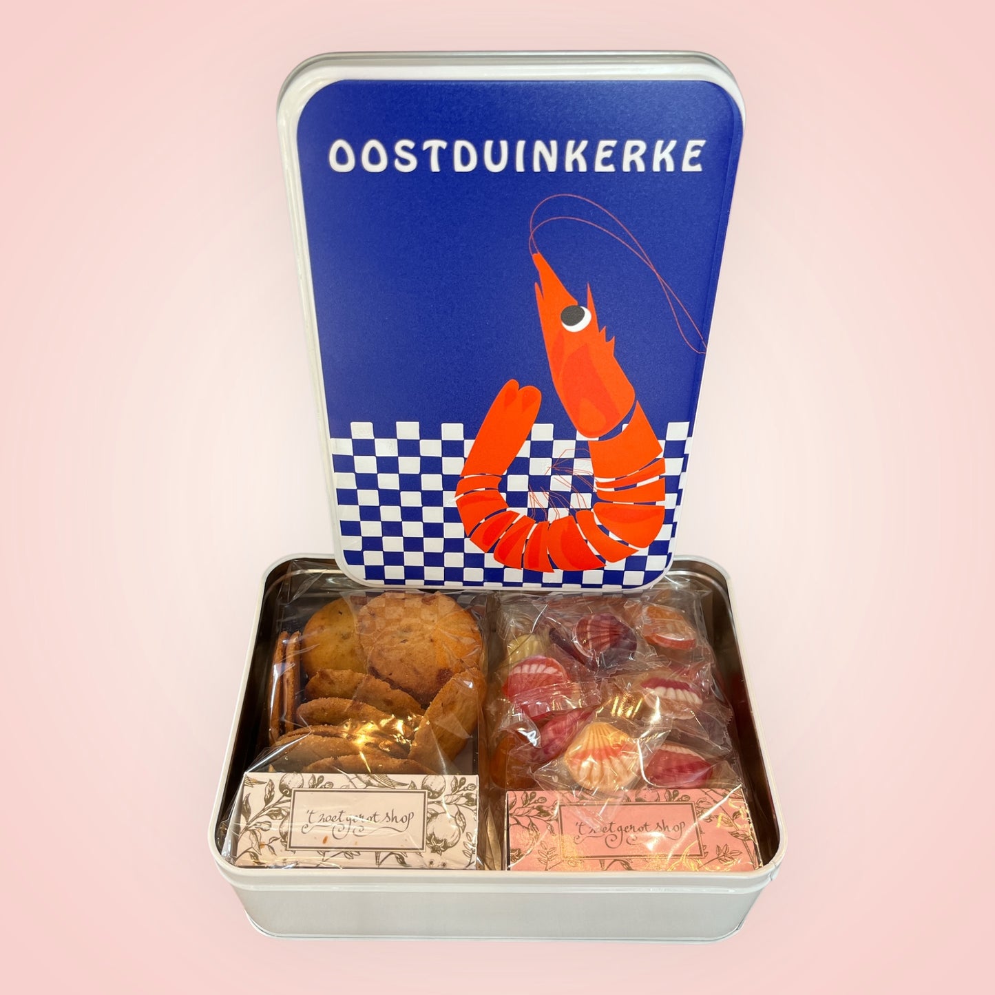 Gepersonaliseerd Blik “Oostduinkerke” – gevuld met lekkernijen