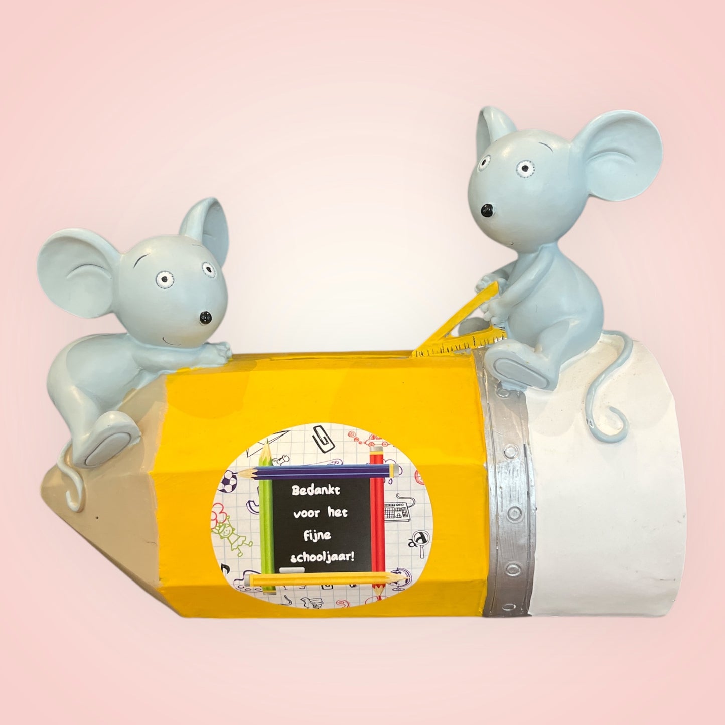 Bedankt voor het fijne schooljaar – Muisjes op potlood spaarpot