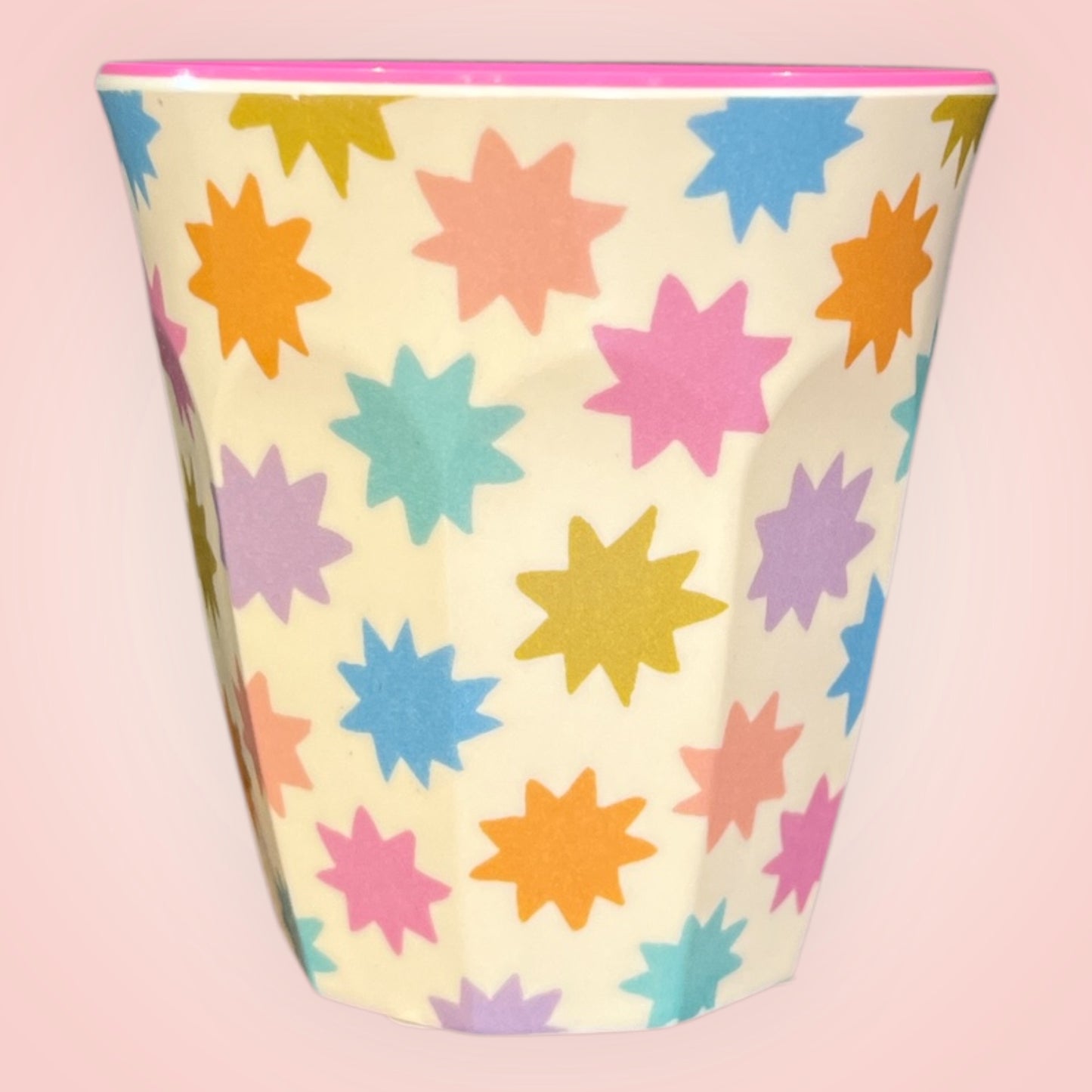 Rice drinkbeker S kleurrijke sterren 7,5x7,5cm 160ml