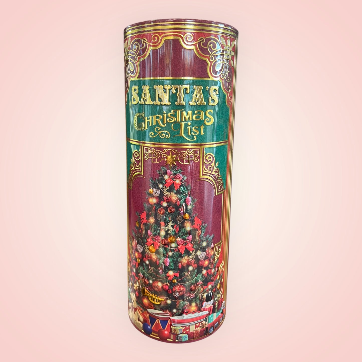 Prachtig Kerstblik “Santa’s Christmas List” met 3D-reliëf