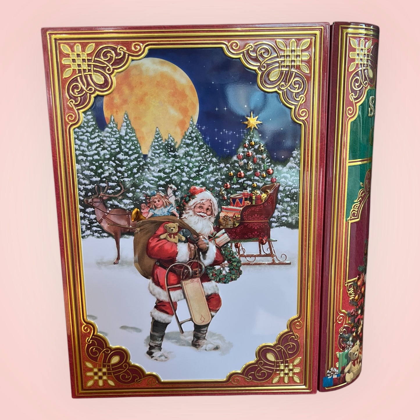 Prachtig Kerstblik “Santa’s Christmas List” met 3D-reliëf