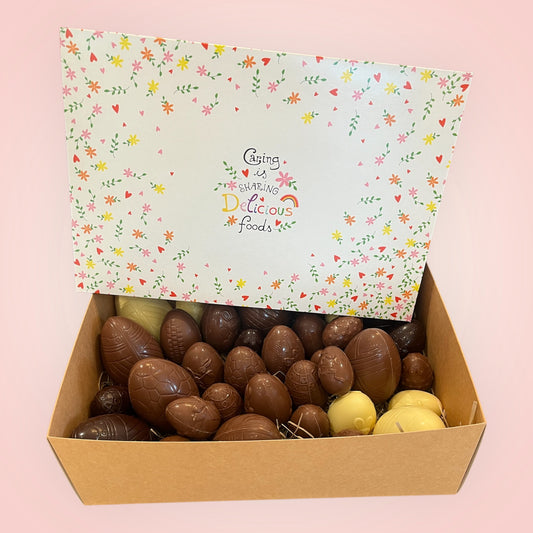 Luxe Paasdoos voor Bedrijven – 1,6 kg ambachtelijke chocolade-eieren