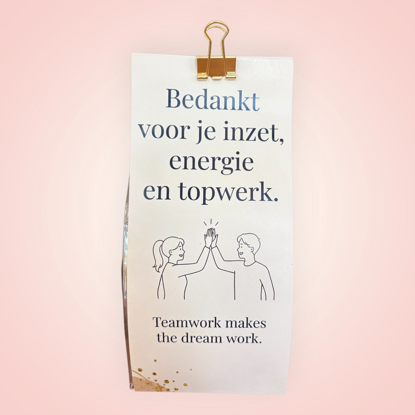 In geval van deadline: open het zakje