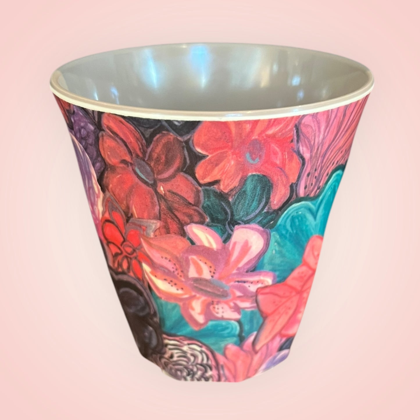 Rice drinkbeker M bloemen 9x9cm 300ml