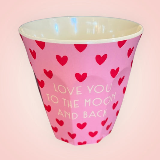 Rice drinkbeker M love you to the moon and back 9x9cm 300ml