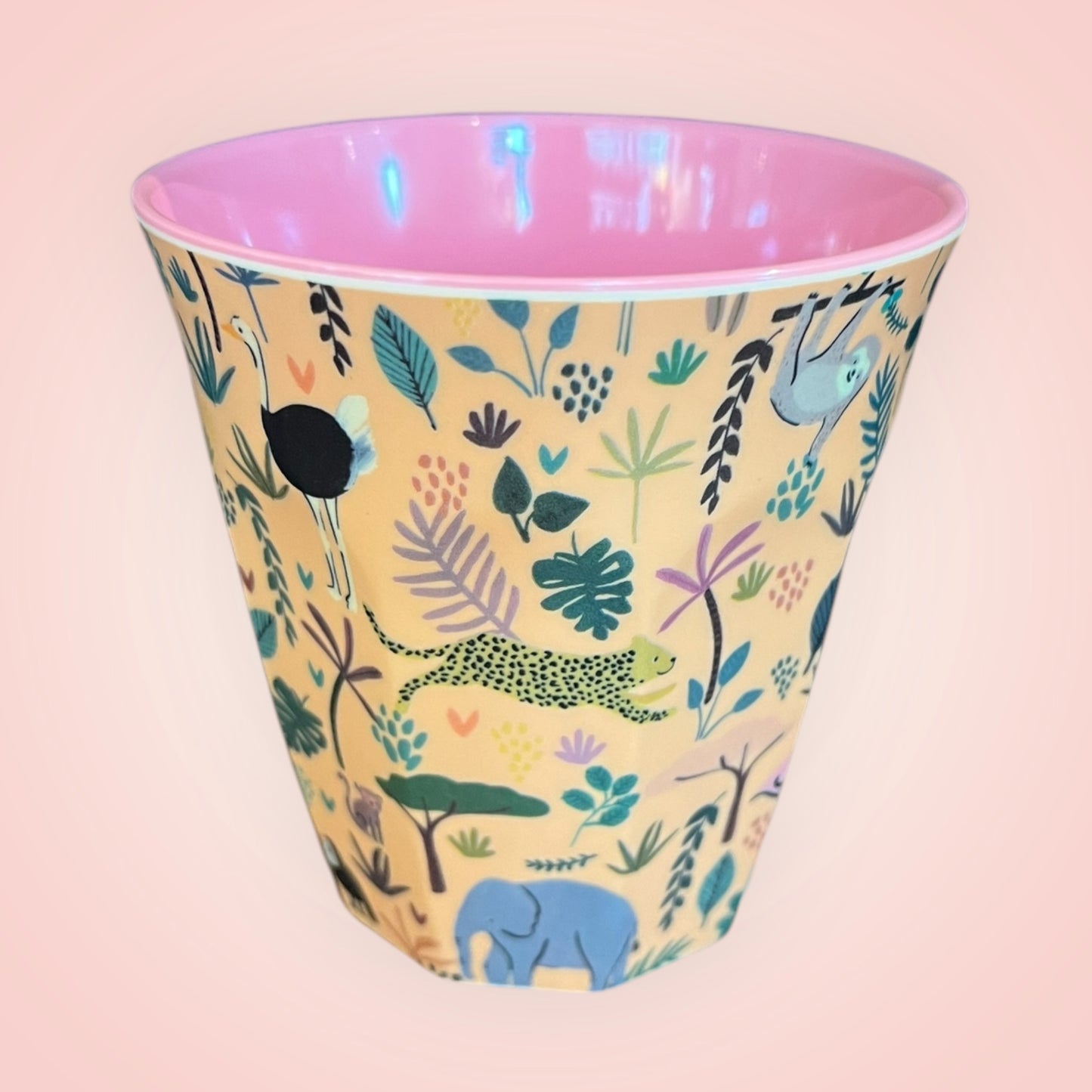 Rice drinkbeker S jungel roos 7,5x7,5cm 160ml