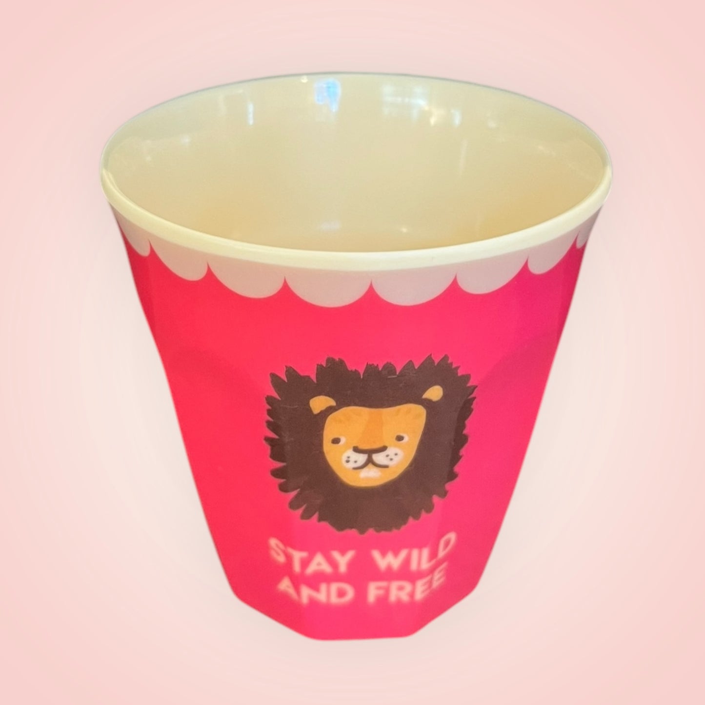 Rice drinkbeker S fushia leeuw 7,5x7,5cm 160ml