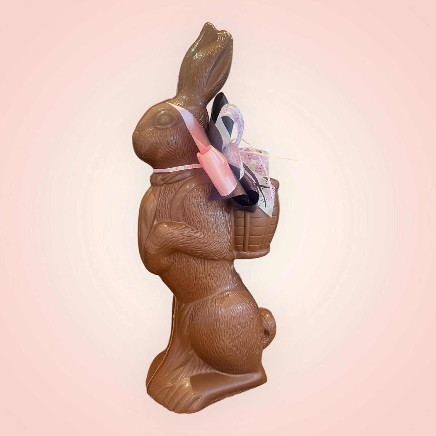 Luxe Paashaas 35 cm – Met Mand & Strik